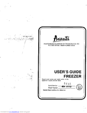 Avanti 494 VFYW User Manual