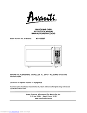 Avanti MO1400SST Instruction Manual
