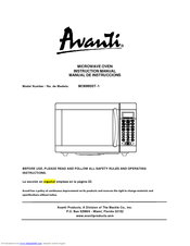 Avanti MO699SST-1 Instruction Manual