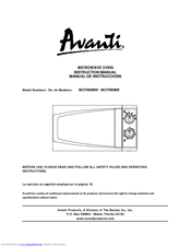 Avanti MO7090MB Instruction Manual