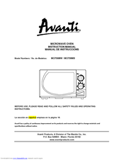 Avanti MO758MW Instruction Manual