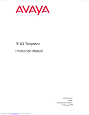 Avaya 9103 Instruction Manual