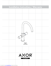 Axor Two-handle Sink Faucet 38840XX1 Installation Instructions / Warranty