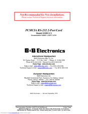 B&B Electronics PCMCIA 232PCC2 Owner's Manual