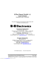 B&B Electronics 8 PORT SMART SWITCH CE 232D4SS8 User Manual
