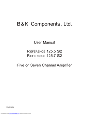 B&K FIVE OR SEVEN CHANNEL 125.7 S2 User Manual
