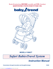 Baby Trend Safari 1866CT Instruction Manual