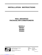 Bard WA421 Installation Instructions Manual