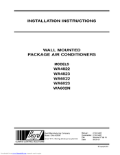 Bard WA6022 Installation Instructions Manual