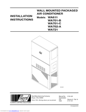 Bard WA701-B Installation Instructions Manual