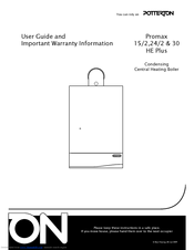 Potterton Promax 30 HE Plus User Manual