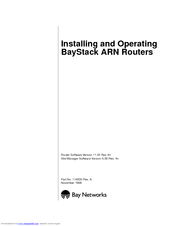 Bay Networks BayStack ARN Routers none Installation And Operating Manual