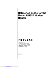 NETGEAR RM356 - Router - EN Reference Manual