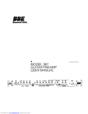 BBE 381 User Manual