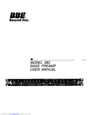 BBE 383 User Manual
