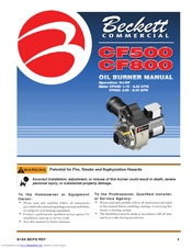 Beckett CF800 Instruction Manual