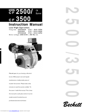 Beckett CF 2500 Instruction Manual