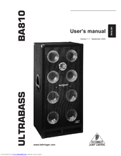 Behringer Ultrabass BA210 User Manual