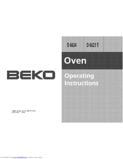 Beko D 6624 Operating Instructions Manual