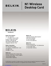 Belkin N1 User Manual