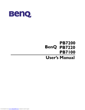 BenQ PB7100 - SVGA DLP Projector User Manual