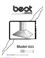 Broan Best IS23 Series User Manual