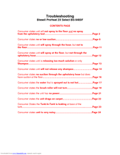 Bissell ProHeat 2X Select BS-9400F Troubleshooting Manual