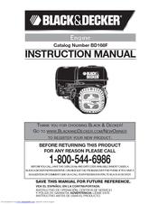 Black & Decker BD168F Instruction Manual