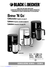 Black & Decker Brew'N Go DCM19 Use And Care Book Manual