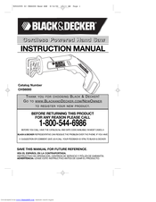Black & Decker CHS6000 Instruction Manual