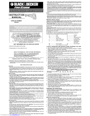 Black & Decker FIRESTORM CRS144 Instruction Manual