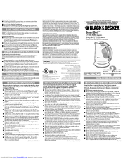 Black & Decker SmartBoil JKC500 Series Use And Care Book