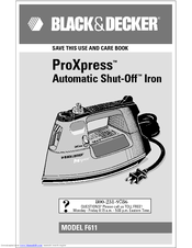 Black & Decker ProXpress F611 Use And Care Book Manual