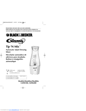 Black & Decker Gizmo Tip 'N Mix GDM100 Use & Care Book