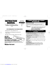 Black & Decker TV100-CA Instruction Manual