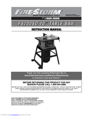 Black & Decker FireStorm FS200SD Instruction Manual