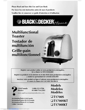 Black & Decker T1700IKT Use And Care Book Manual