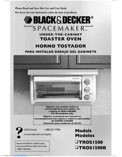 Black & Decker Spacemaker TROS1500 Use And Care Book Manual