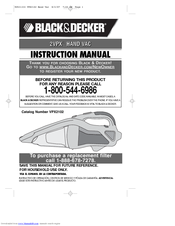 Black & Decker 2VPX VPX2102 Instruction Manual