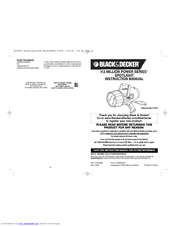 Black & Decker Power Series V-2 Million Instruction Manual