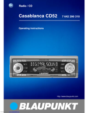 Blaupunkt CASABLANCA CD52 Operating Instructions Manual
