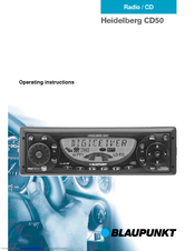 Blaupunkt Heidelberg CD50 Operating Instructions Manual