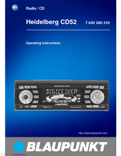 Blaupunkt HEIDELBERG CD52 Operating Instructions Manual