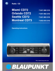 Blaupunkt Montreal CD73 Operating Instructions Manual