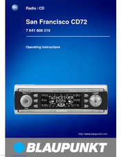 Blaupunkt SAN FRANCISCO CD72 Operating Instructions Manual