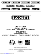 Blodgett CTB ADDL 2083 Installation & Operation Manual