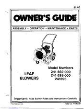MTD 241-693-000 Owner's Manual