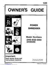 Yard-Man 24650C Owner's Manual
