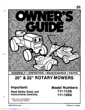 MTD 111-112A Owner's Manual