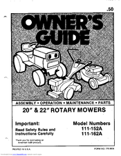 MTD 111-162A Owner's Manual